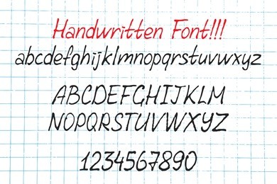vector handwritten font collection.