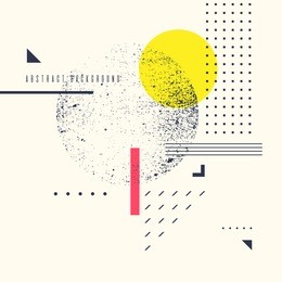 retro abstract geometric background. the poster with the flat figures. vector illustration.