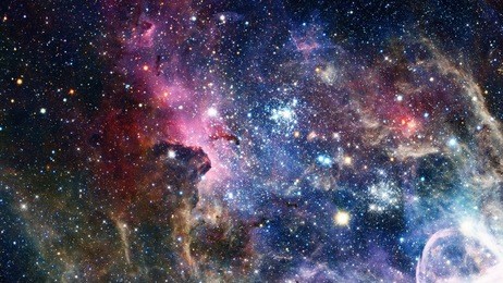 nebulae and galaxies. elements of this image furnished by nasa