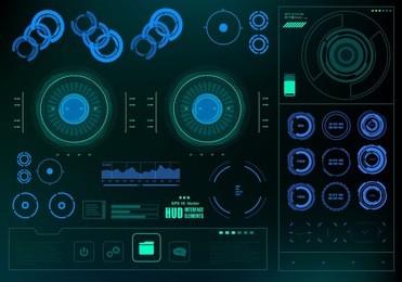 futuristic virtual graphic touch user interface, target