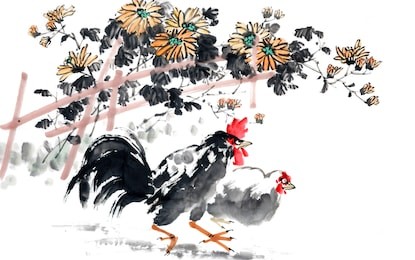 chinese ink and wash painting.