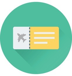air ticket vector icon
