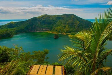 taal volcano in tagaytay, vulcan point. philippines. luzon island