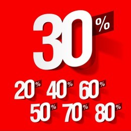 sale percents. vector.