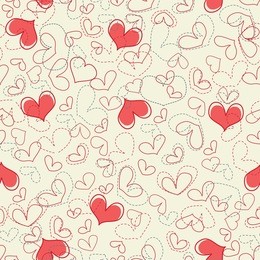 cute hearts seamless background