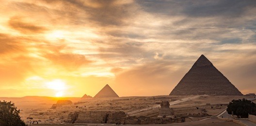 egypt. cairo - giza. general view of pyramids