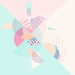 abstract multicolored geometric composition