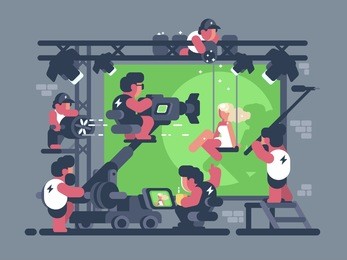 shooting video clip in studio