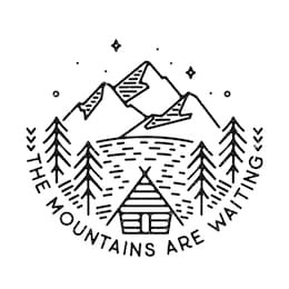 inspirational vector illustration - the mountains are waiting
