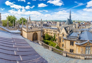 panorama of the center of oxford, uk