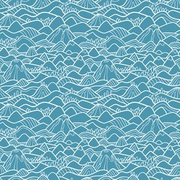  vector seamless pattern with hills, trees, fields and peaks. background illustration with bright landscape. landscape pattern.