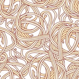 hand drawn pasta spaghetti seamless pattern. background for restaurant or food package design. vector illustration