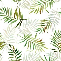 seamless pattern with watercolor with tropical leaves. illustration can be used for gift wrapping, background of web pages, as a print for any printing products.