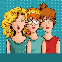 comic like woman icon