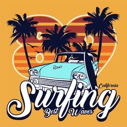 surfing best waves vector t-shirt design