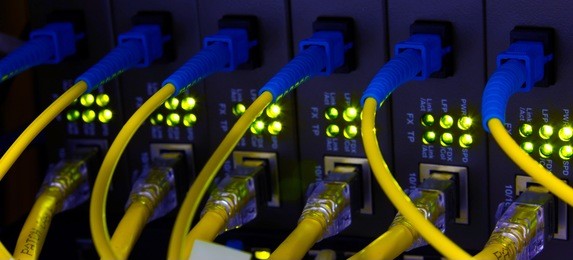 data transfer by optical fibre gigabit ethernet information technology.