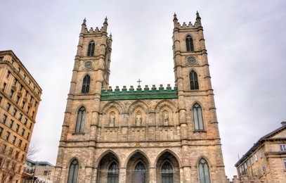 notre dame basilica of montreal in quebec, canada