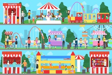 amusement park set.