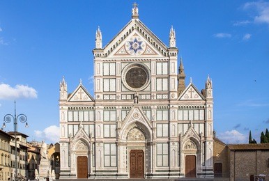 the basilica di santa croce (basilica of the holy cross) in florence, italy