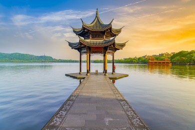 the beautiful scenery of hangzhou, west lake
