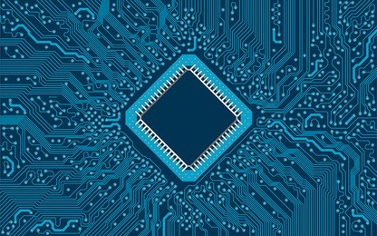vector blue electronic circuit board background