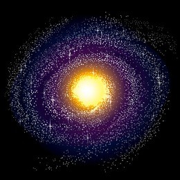 spiral galaxy - milky way. "full compatible. created with gradients."