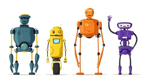 robot character. technology, future. cartoon vector illustration