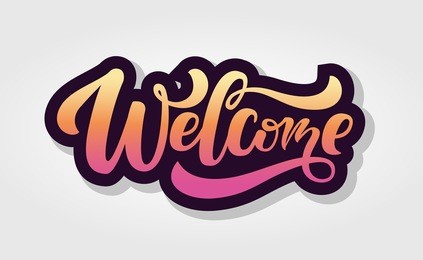welcome logotype/badge/icon/logo/banner/tag.