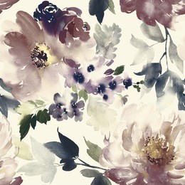 retro seamless pattern with flowers.