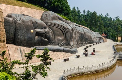 big sleeping buddha, sanshui forest park, sanshui district foshan city, sanshui, guangzhou,china