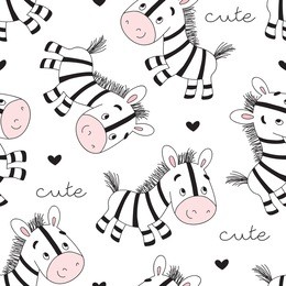 seamless zebra pattern vector illustration