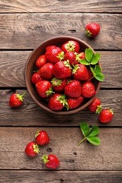 fresh juicy strawberries with leaves. strawberry.