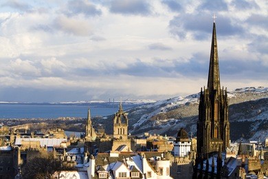 snowfall in edinburgh