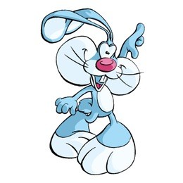 funny rabbit vector illustration. hand drawn colored art character easy editable for book.