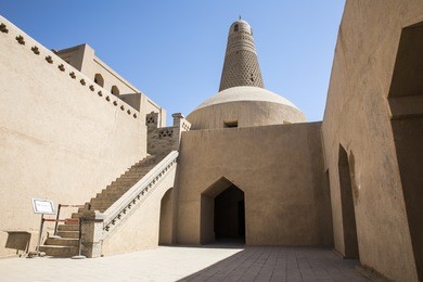 emin minaret and mosque in turpan, xinjiang, china