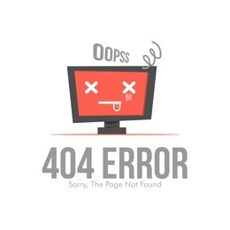 error 404 page layout. vector illustration