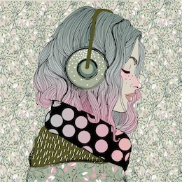 beautiful girl with headphones