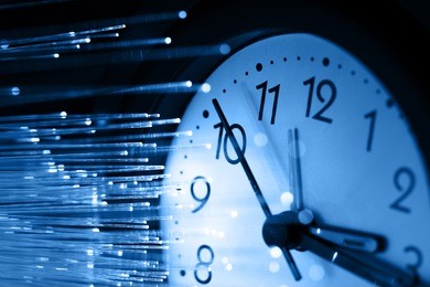 fiber optics background with lots of light spots