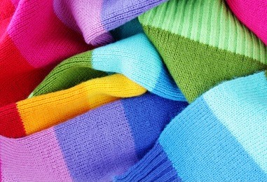 multicolored woolen soft texture