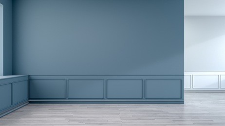 modern mid century room interior ,empty space ,3drender