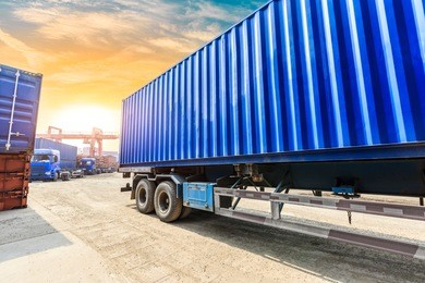 industrial container yard for logistic import export business