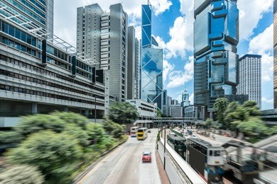 urban traffic view in modern city of china.