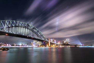 vivid sydney - harbour bridge