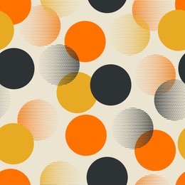 seamless retro pattern with dots