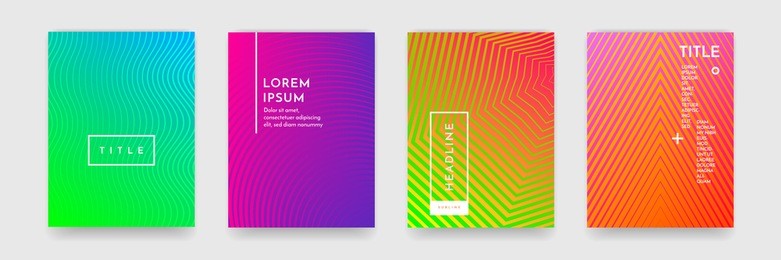 bright abstract pattern background with line texture for business brochure cover design. purple, red, yellow and green vector banner poster template.