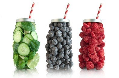 smoothie jar shape fruits and vegetables 
