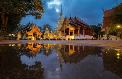 wat phra sing temple located in chiang mai province ,thailand