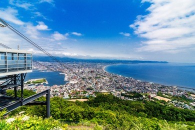 view of hakodateyama in hokkaido japan
