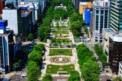odori park in hokkaido japan