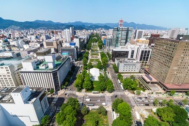 odori park in hokkaido japan